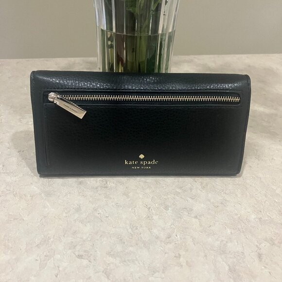 Kate Spade Marti Black Pebbled Leather Wallet - Picture 4 of 6